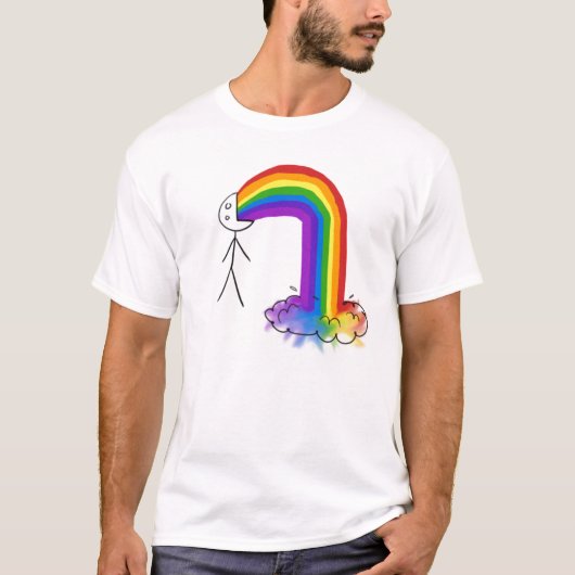 T-shirt Vomissez l'arc-en-ciel (Devant)