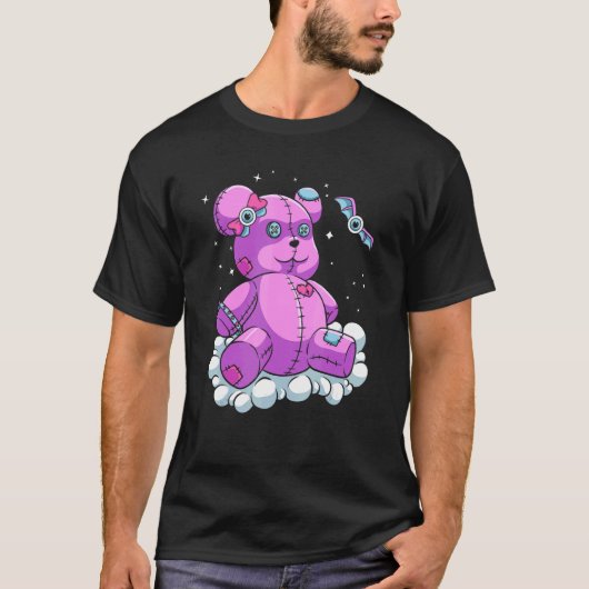 T-shirt Voodoo Doll Pastel Goth Teddy Bear Witchcraft Hall (Devant)