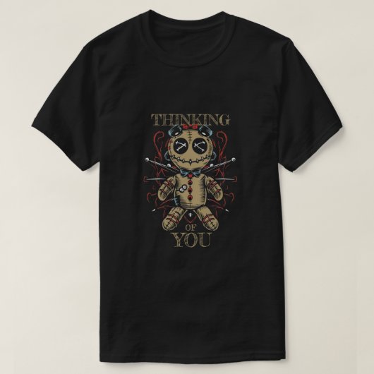 T-shirt Voodoo Doll - Penser à vous (Design devant)