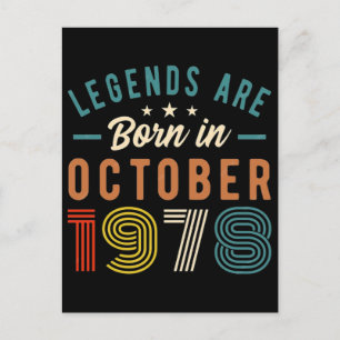 T-shirt voor 48ste verjaardag legendes worden in o feestdagenkaart