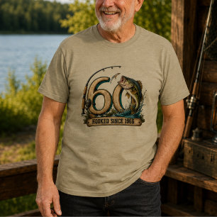 T-shirt voor 60e verjaardag vissen Met Haak sinds