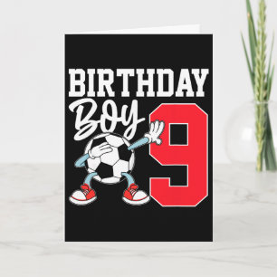 T-shirt voor 9e verjaardag voor jongens voetbal ne kaart