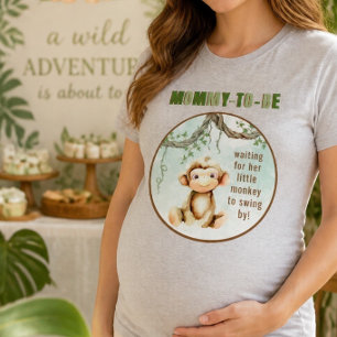 T-shirt voor aanstaande moeder voor apenbaby showe