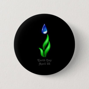 T-shirt voor aardse dag ronde button 5,7 cm