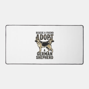 T-shirt voor adoptie van Duitse herder, vintage sh Bureaumat