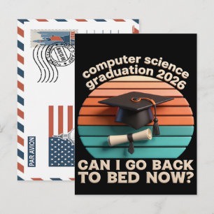 T-shirt voor afgestudeerden informatica feestdagenkaart