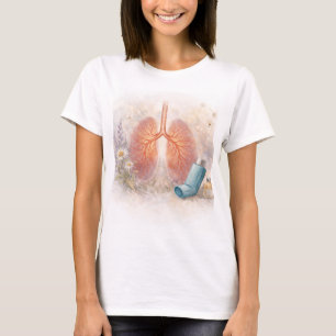 T-shirt voor Astma Bewustzijn Botanisch Longontw