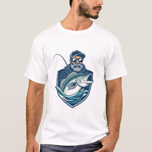 T-shirt voor bassvisser Visfluisteraar