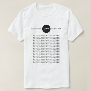 T-shirt voor bedrijven met aangepaste logotekst