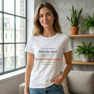 T-shirt voor beste vrienden op afstand Grappige bi