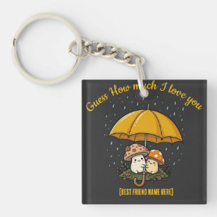 T-shirt voor Beste Vriendendag: Cute Mushroom Umbr Sleutelhanger