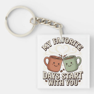 T-shirt voor Beste Vriendendag: Leuke koffie-match Sleutelhanger