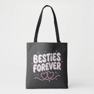 T-shirt voor Beste Vriendendag: Retro Besties Voor Draagtas