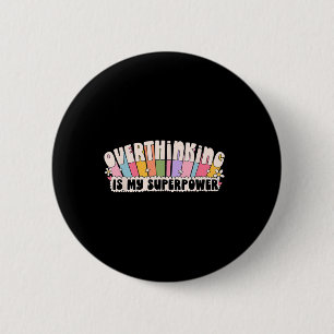 T-shirt voor bewustzijn van geestelijke gezondheid ronde button 5,7 cm