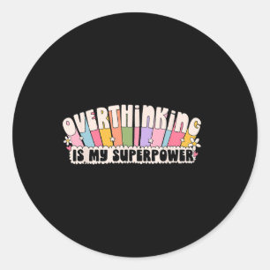 T-shirt voor bewustzijn van geestelijke gezondheid ronde sticker