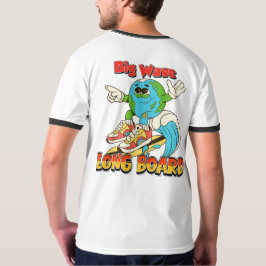 T-shirt voor Big Wave Long Board surfen