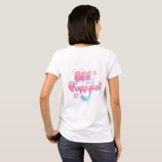 T-shirt voor bijen en pycat (Achterkant volledig)