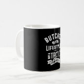 T-shirt voor butcher-functieteken voor Mannen vrou Koffiemok (Voorkant links)