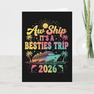 T-shirt voor cruisevakantie Aw Ship Het is een bes Kaart