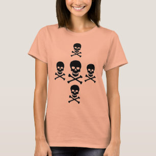 T-shirt voor dames bij de inbraak van de schedel e