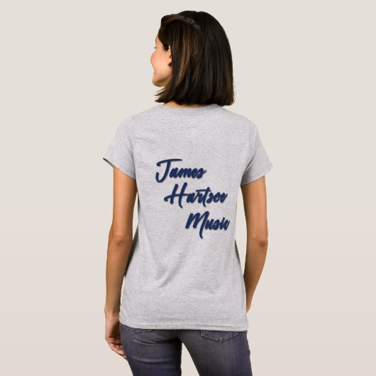 T-shirt voor dames - James Hartsoe zingt (Achterkant volledig)