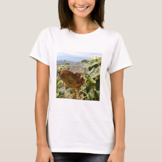 T-shirt voor dames met foto van zonnebloem
