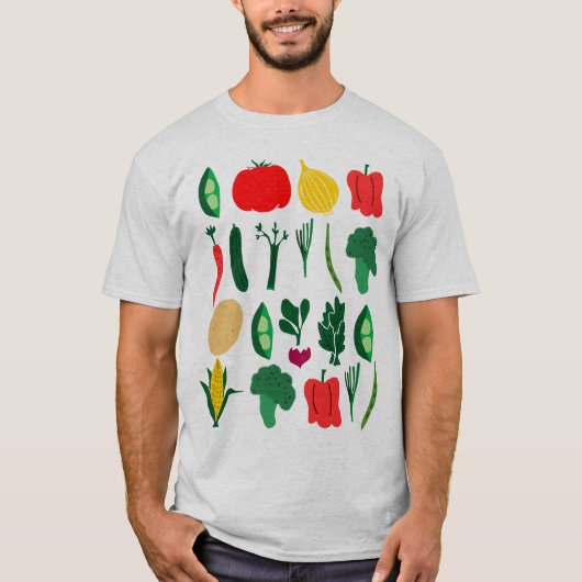 T-shirt voor de Cute Vegetables (Voorkant)