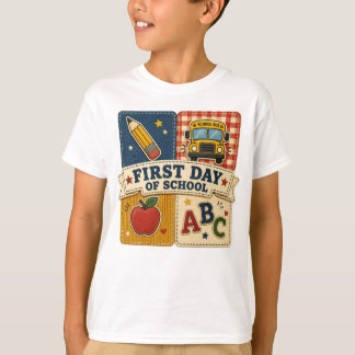 T-shirt voor de eerste schooldag, terug naar schoo