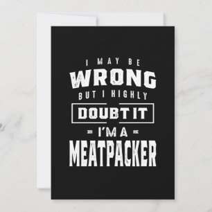 T-shirt voor de functie Meatpacher-functie voor Ma Bedankkaart