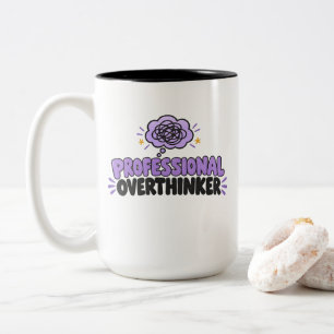 T-shirt voor de professionele overdenker tweekleurige koffiemok