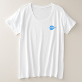 T-shirt voor de T-hals van vrouwen, met maten