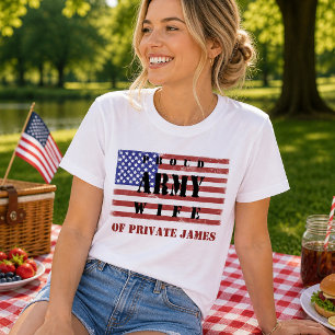 T-shirt voor de trotse vrouw van een militair, pat