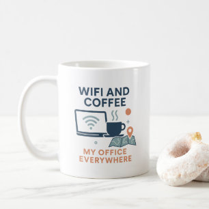 T-shirt voor digitale nomaden - Koffieliefhebber d Koffiemok