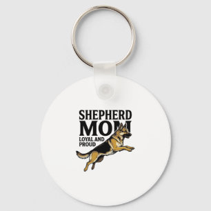 T-shirt voor Duitse Herdershond Moeder Vintage Gra Sleutelhanger