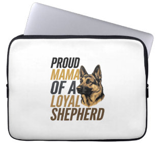 T-shirt voor Duitse Herdershond Moeder Vintage Hon Laptop Sleeve