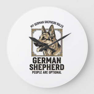 T-shirt voor Duitse Herdershonden voor hondenliefh Grote Klok
