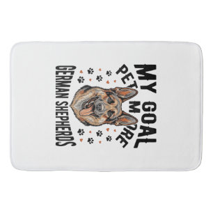 T-shirt voor Duitse Herdersliefhebber met vintage Badmat