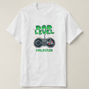 T-shirt voor gamer papa - Level unlocked vader sch