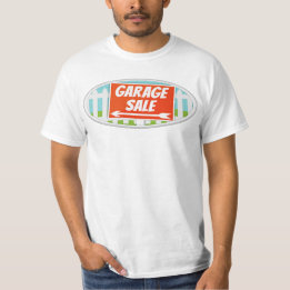 T-shirt voor garageverkoop