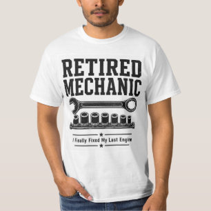 T-shirt voor Gepensioneerde Monteur — Eindelijk Mi