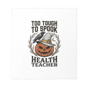 T-shirt voor gezondheidsonderwijzer Halloween Vint Notitieblok