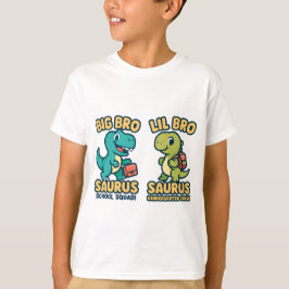 T-shirt voor grote broer en kleine broer Saurus te