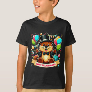 T-shirt voor Groundhog Day Gelukkige Groundhogs Da