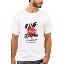 T-shirt voor het stoppen van de bendelok