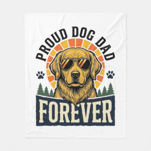 T-Shirt voor Honden Vader Vintage Gouden Retriever Fleece Deken
