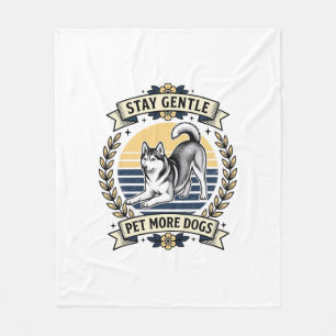 T-shirt voor hondenliefhebbers Blijf vriendelijk M Fleece Deken