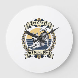 T-Shirt voor hondenliefhebbers Blijf vriendelijk M Grote Klok
