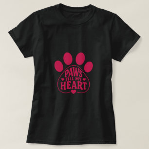 T-shirt voor hondenliefhebbers - Pootafdruk cadeau