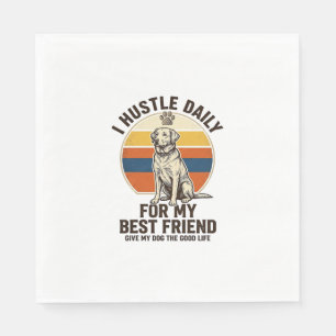 T-Shirt voor hondenliefhebbers Vintage graveerwerk Servet