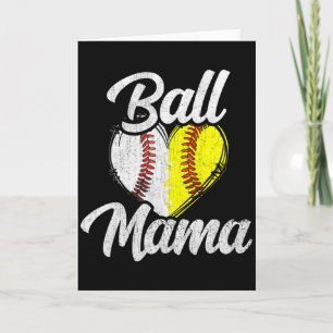 T-shirt voor honkbal- en softbalteam sporten Ball Kaart